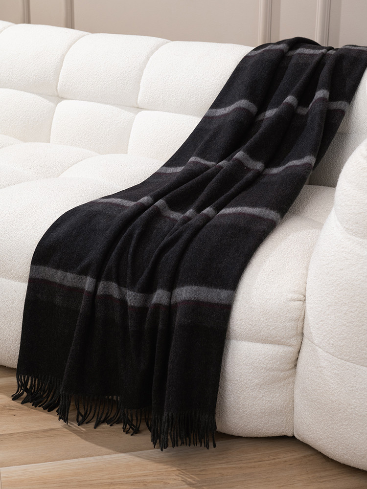 Black cashmere plaid