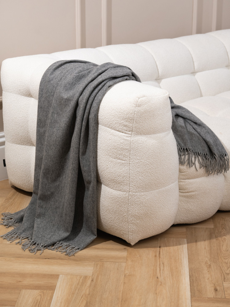 100% Graphite sheep wool blanket