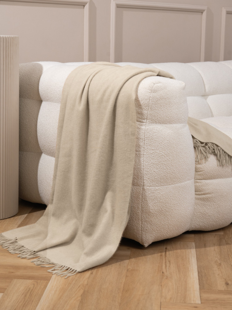 Cashmere plain blanket